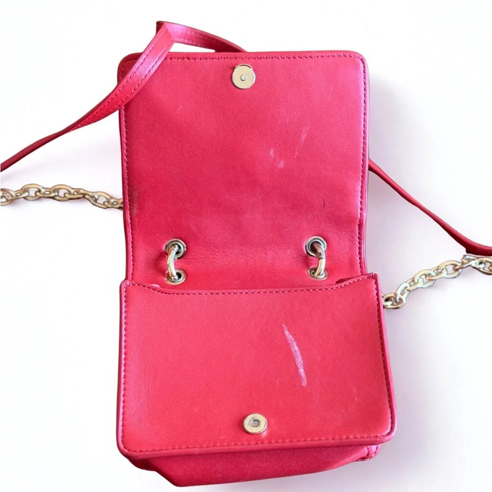 Tory Burch Reddish Orange Quilted Mini Bag - Picture 5 of 8